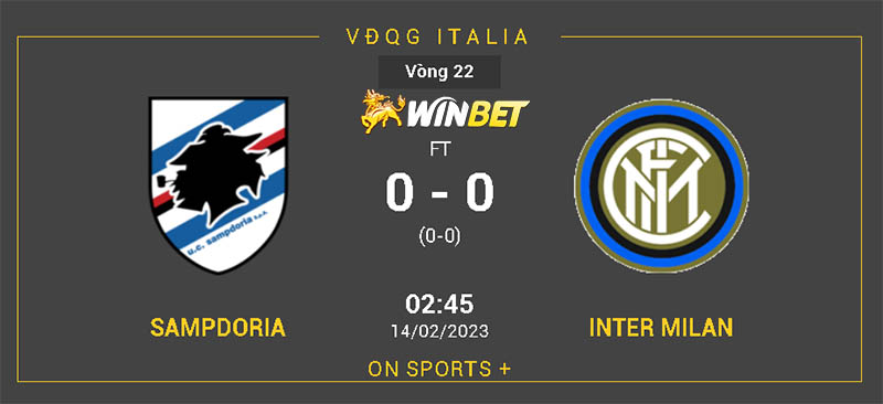 Nhận định, soi kèo Sampdoria vs Inter Milan